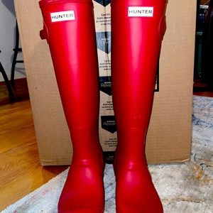 Hunter Tall Red Rainboots